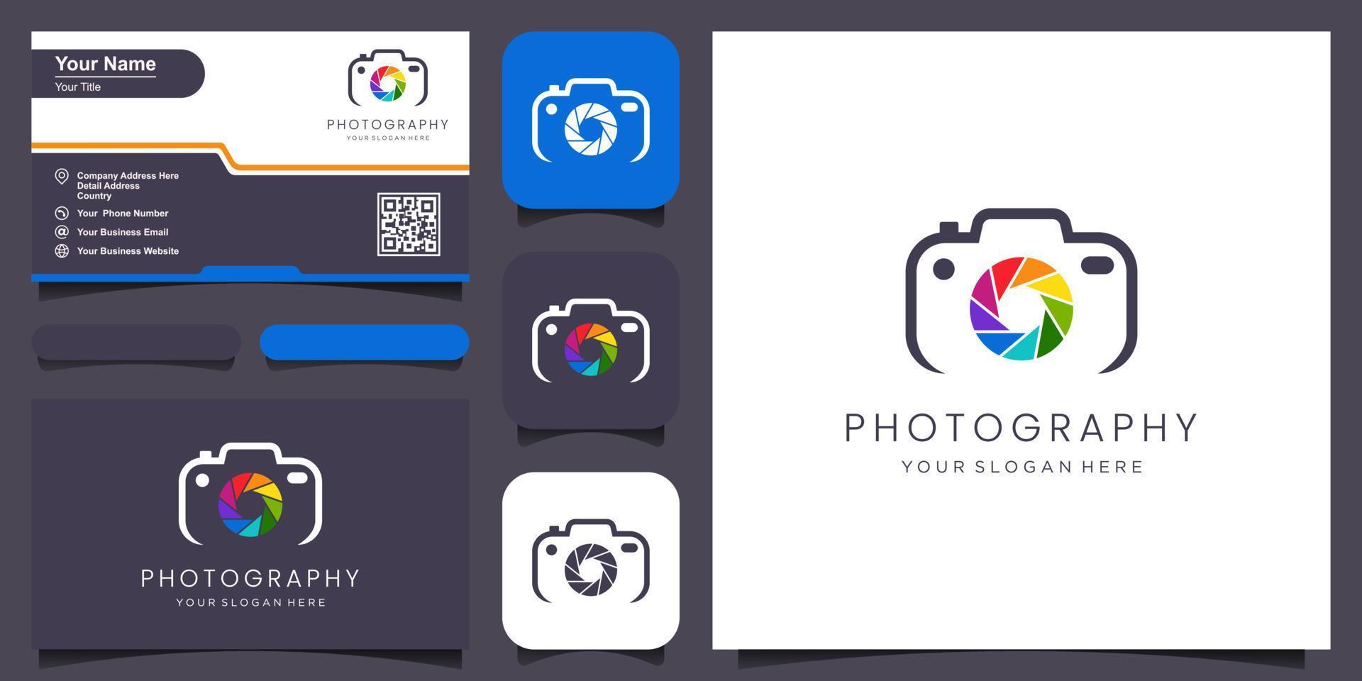 Abstract camera logo.Camera icon design silhouette in vector format