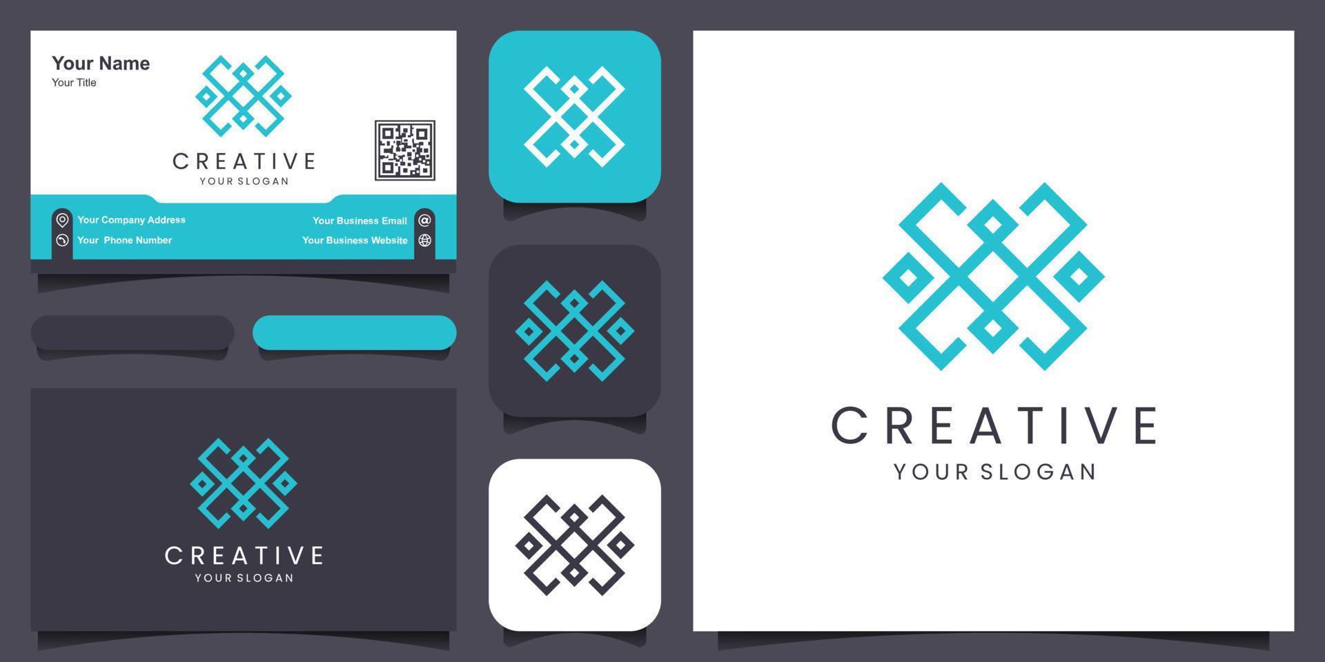X Letter Logo Template vector icon illustration design