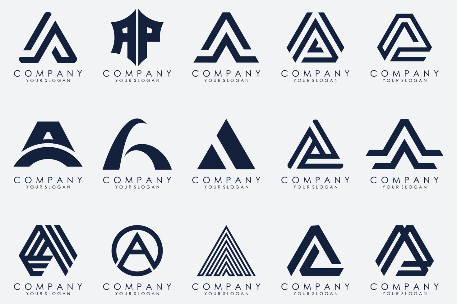 Letter A logo icon design template. vector