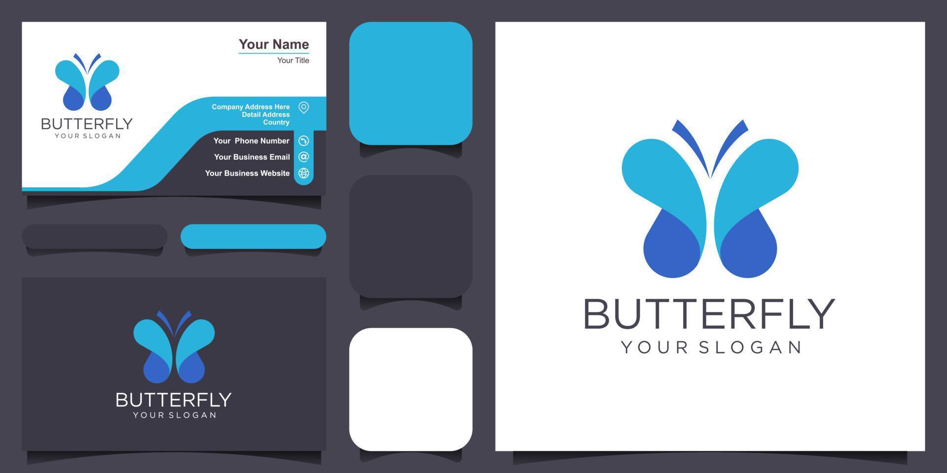 Vector butterfly abstract logo design
