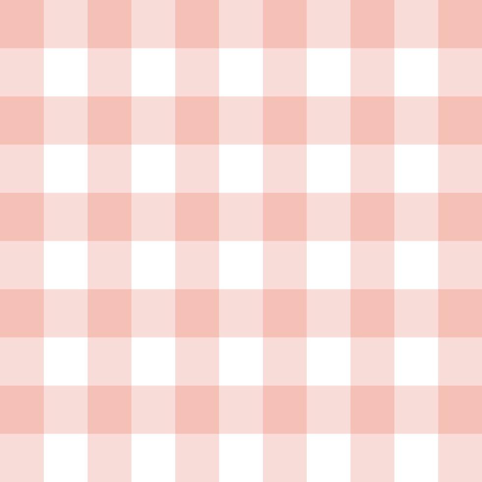 Pink gingham pattern for spring summer. vector