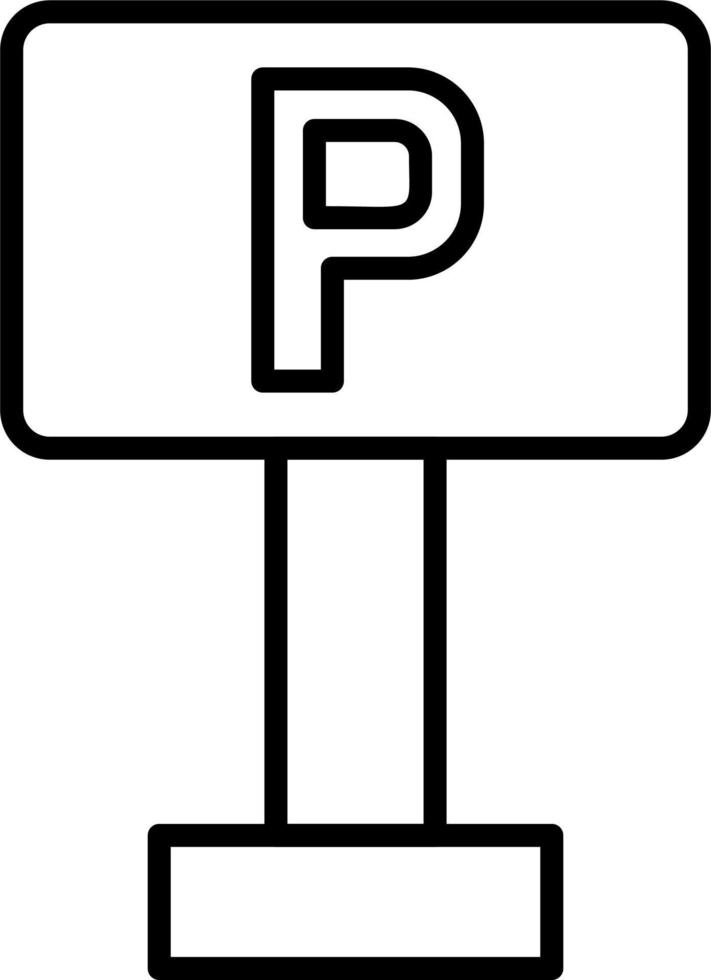 Parking Sign vector icon