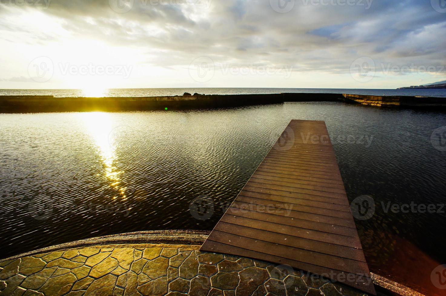 Sunset over the sea photo