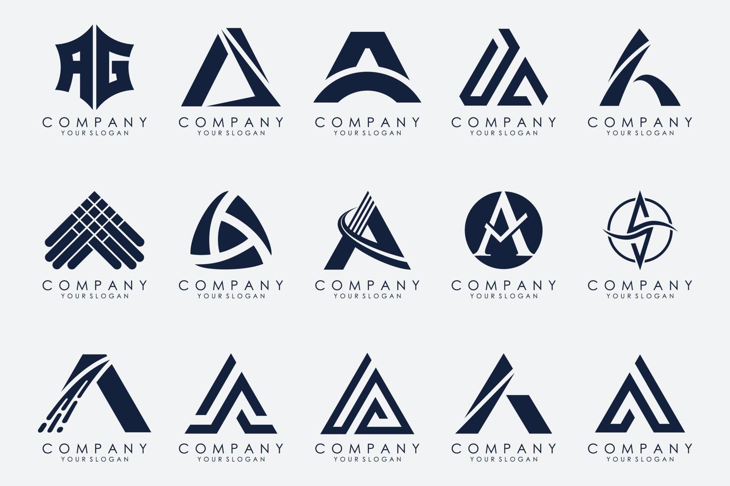 Letter A logo icon design template. vector