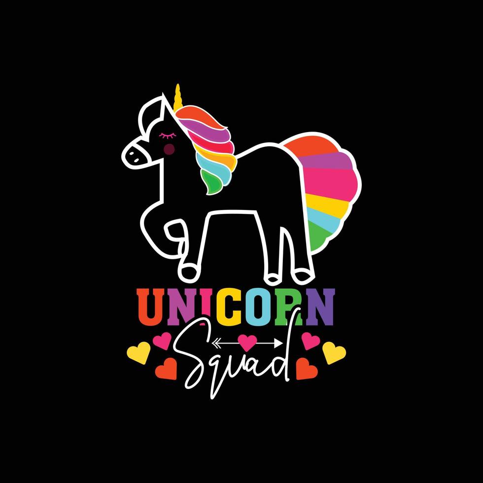 Unicorn Squad vector t-shirt design. Easter t-shirt design. Can be used for Print mugs, sticker designs, greeting cards, posters, bags, and t-shirts