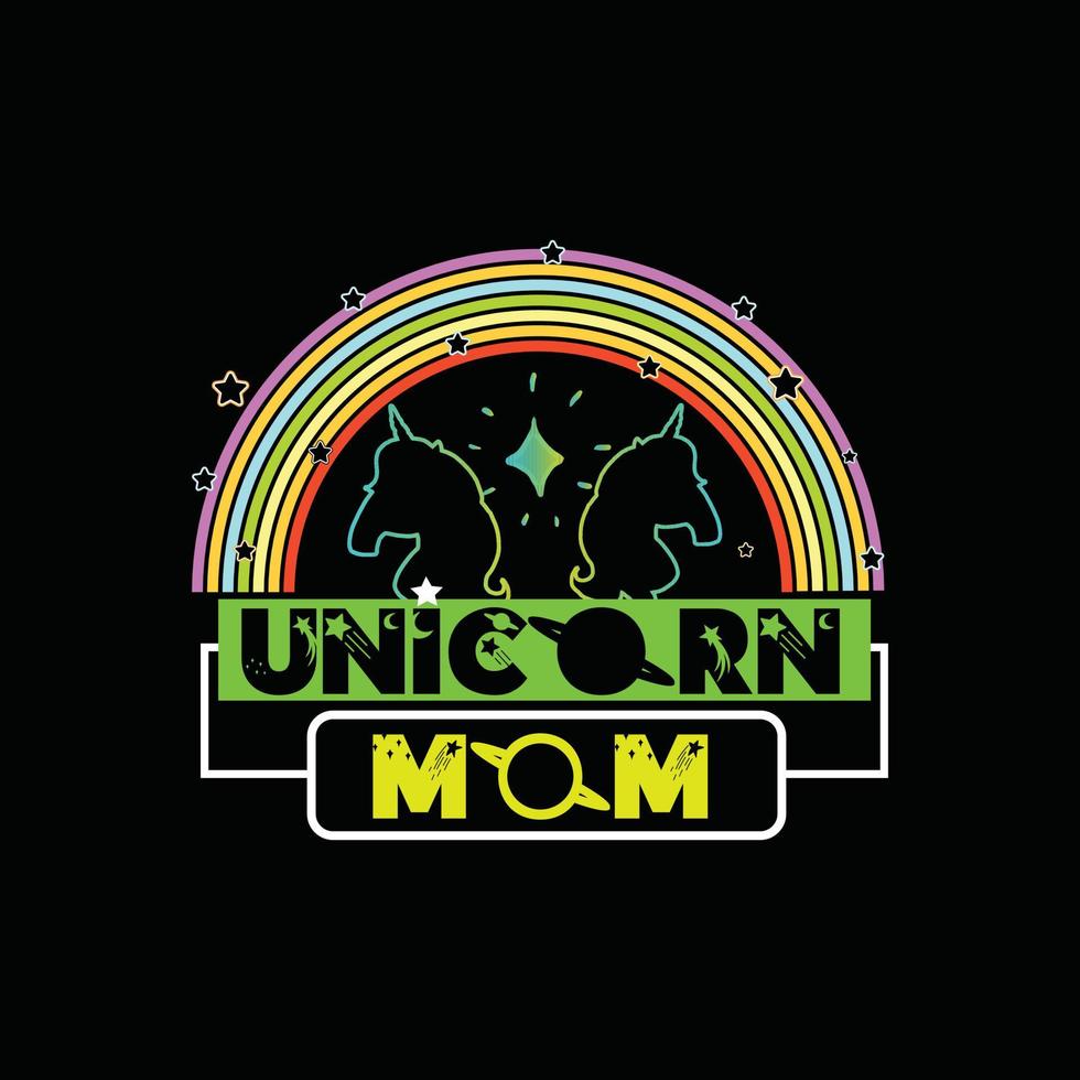 Unicorn mom vector t-shirt design. Easter t-shirt design. Can be used for Print mugs, sticker designs, greeting cards, posters, bags, and t-shirts