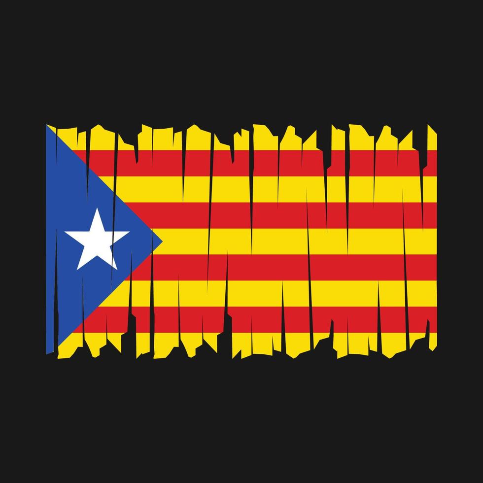Catalonia Flag Brush vector