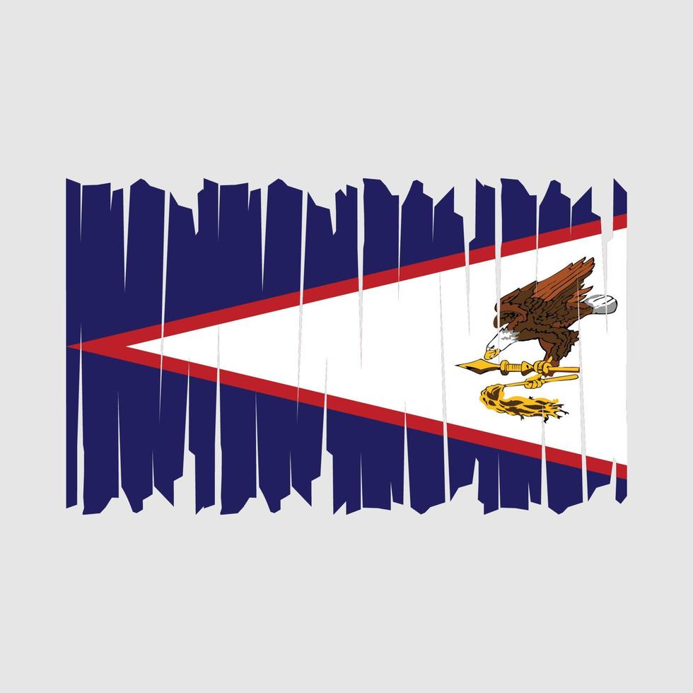 American Samoa Flag Brush vector