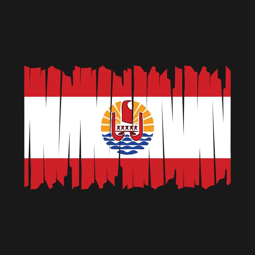 French Polynesia Flag Brush vector