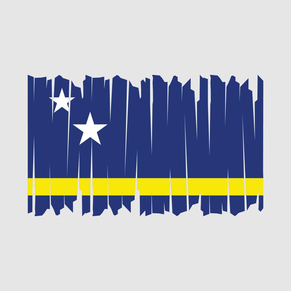 Curacao Flag Brush vector