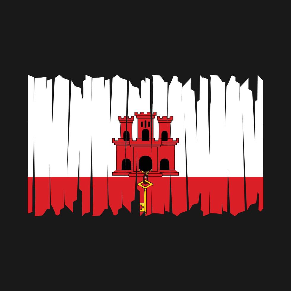 Gibraltar Flag Brush vector