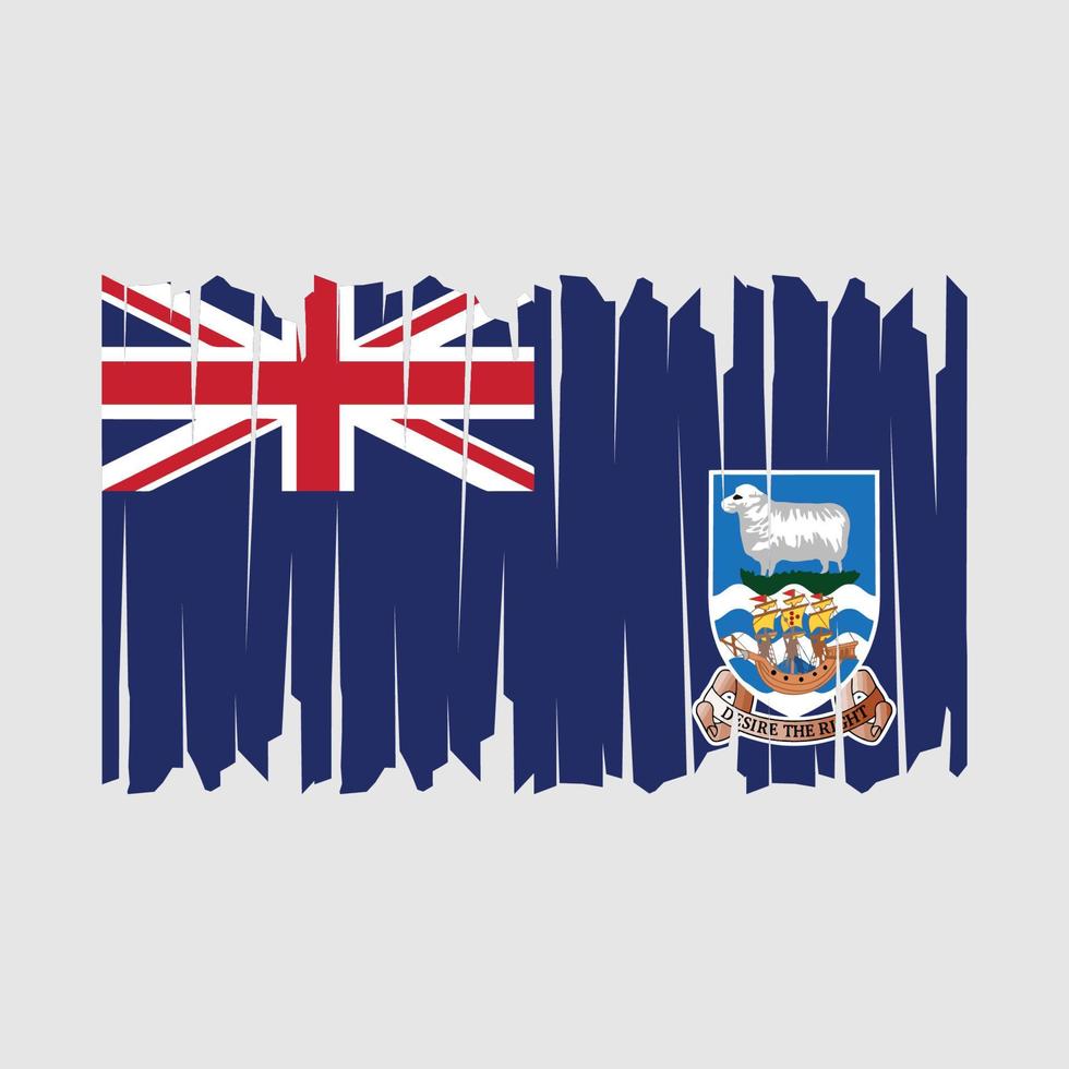 cepillo de bandera de las islas malvinas vector