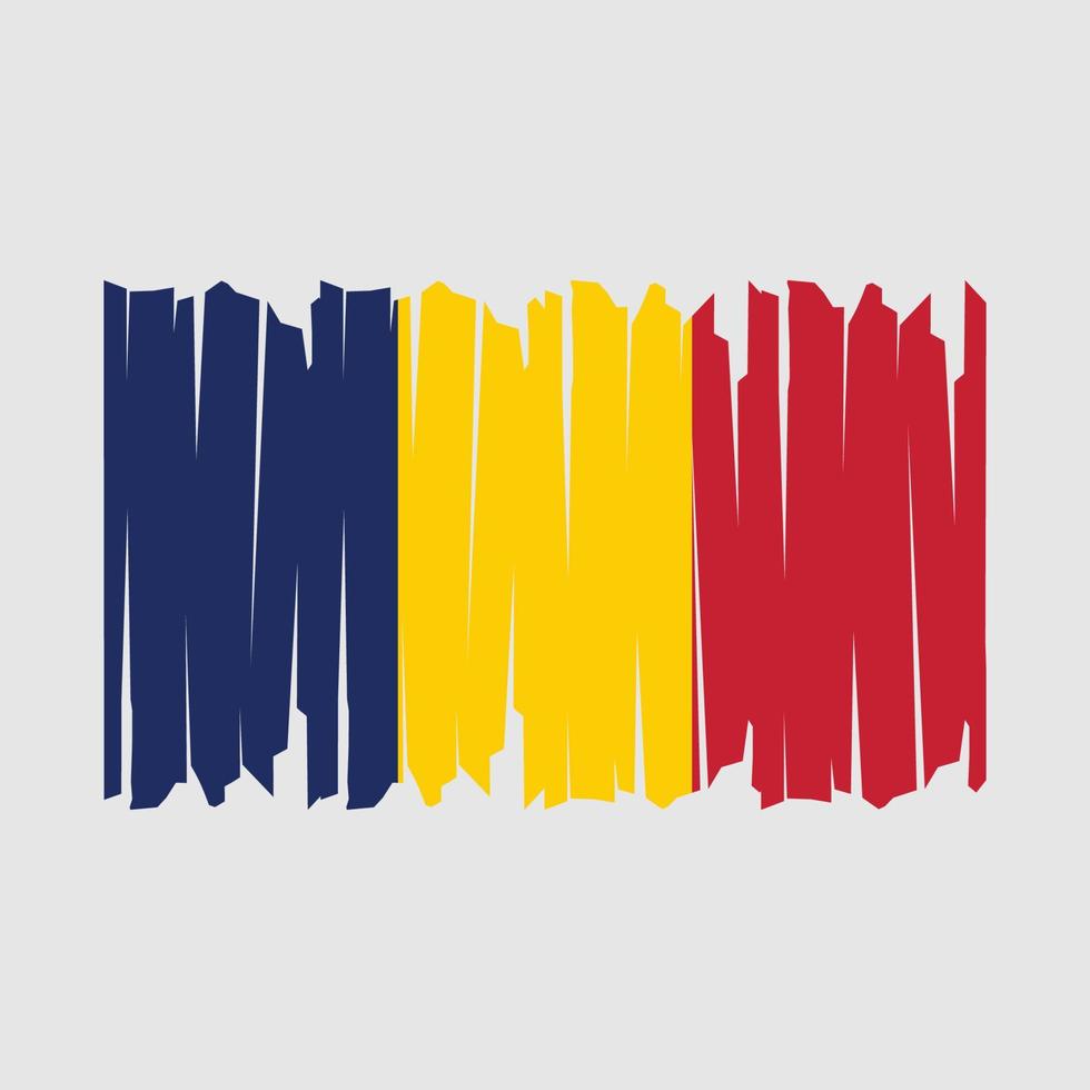 Chad Flag Brush vector