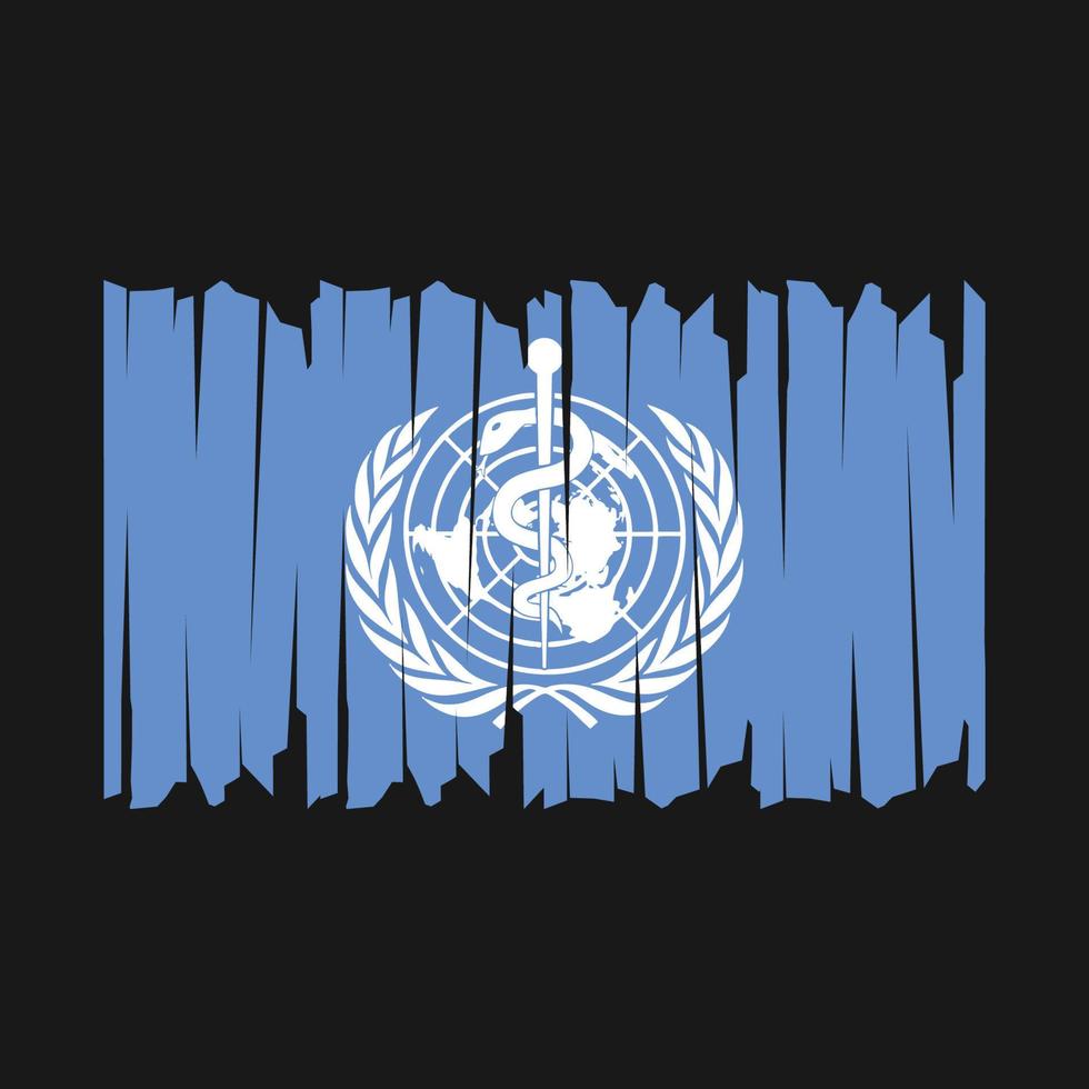 WHO Flag Brush vector