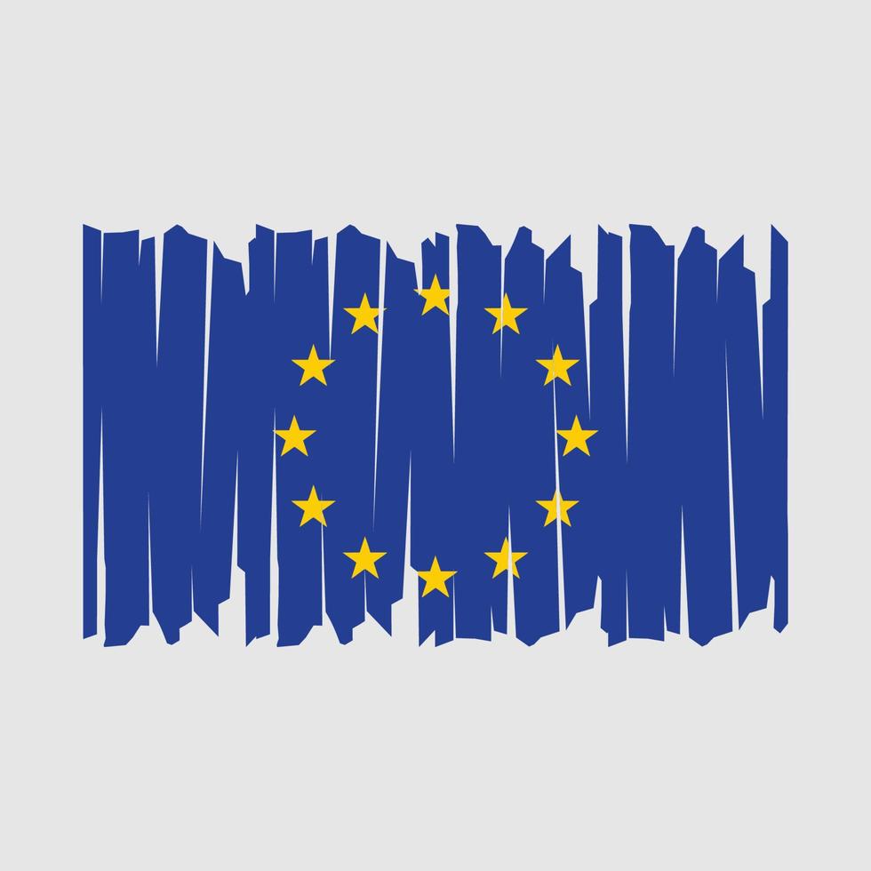 European Flag Brush vector