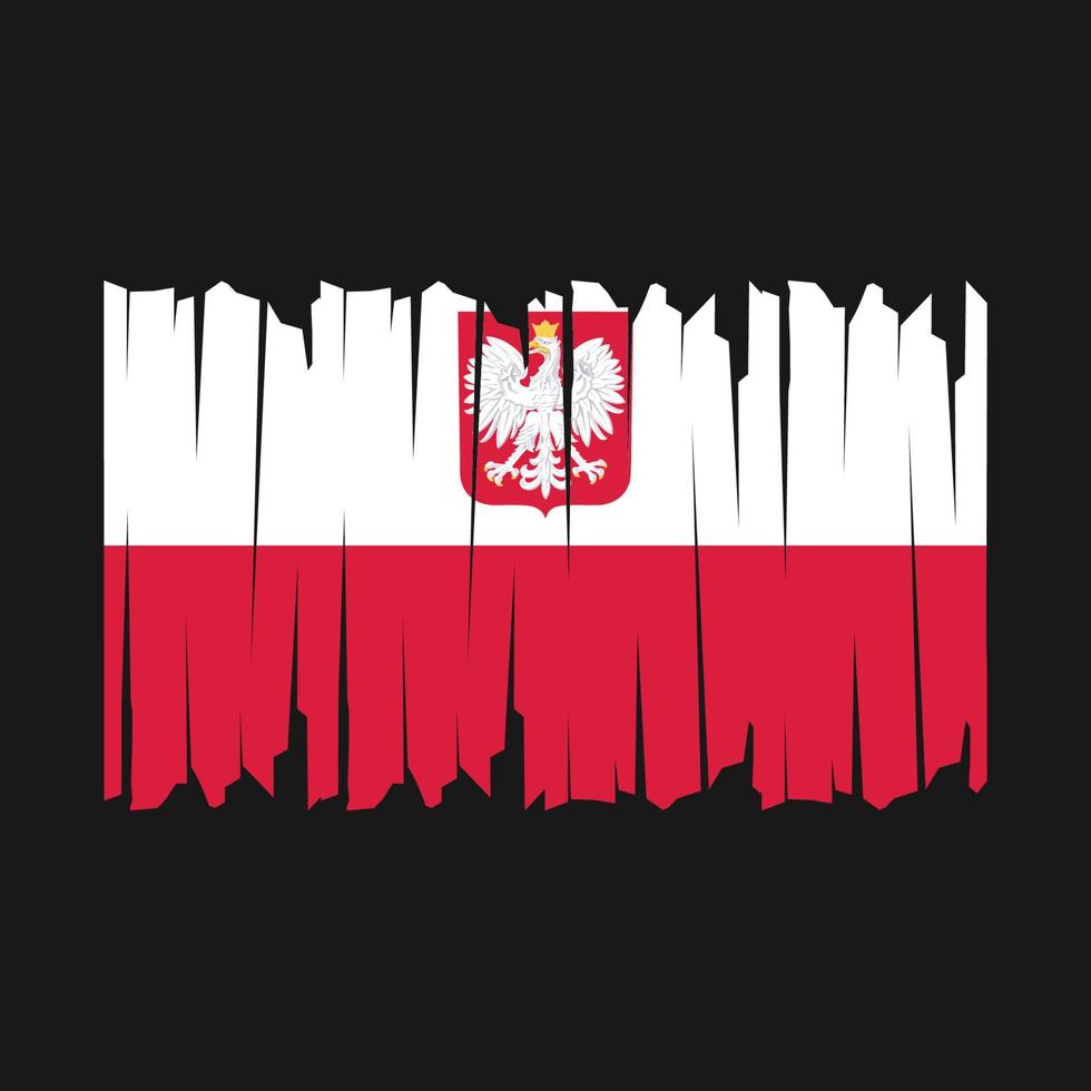 Poland Flag Brush vector