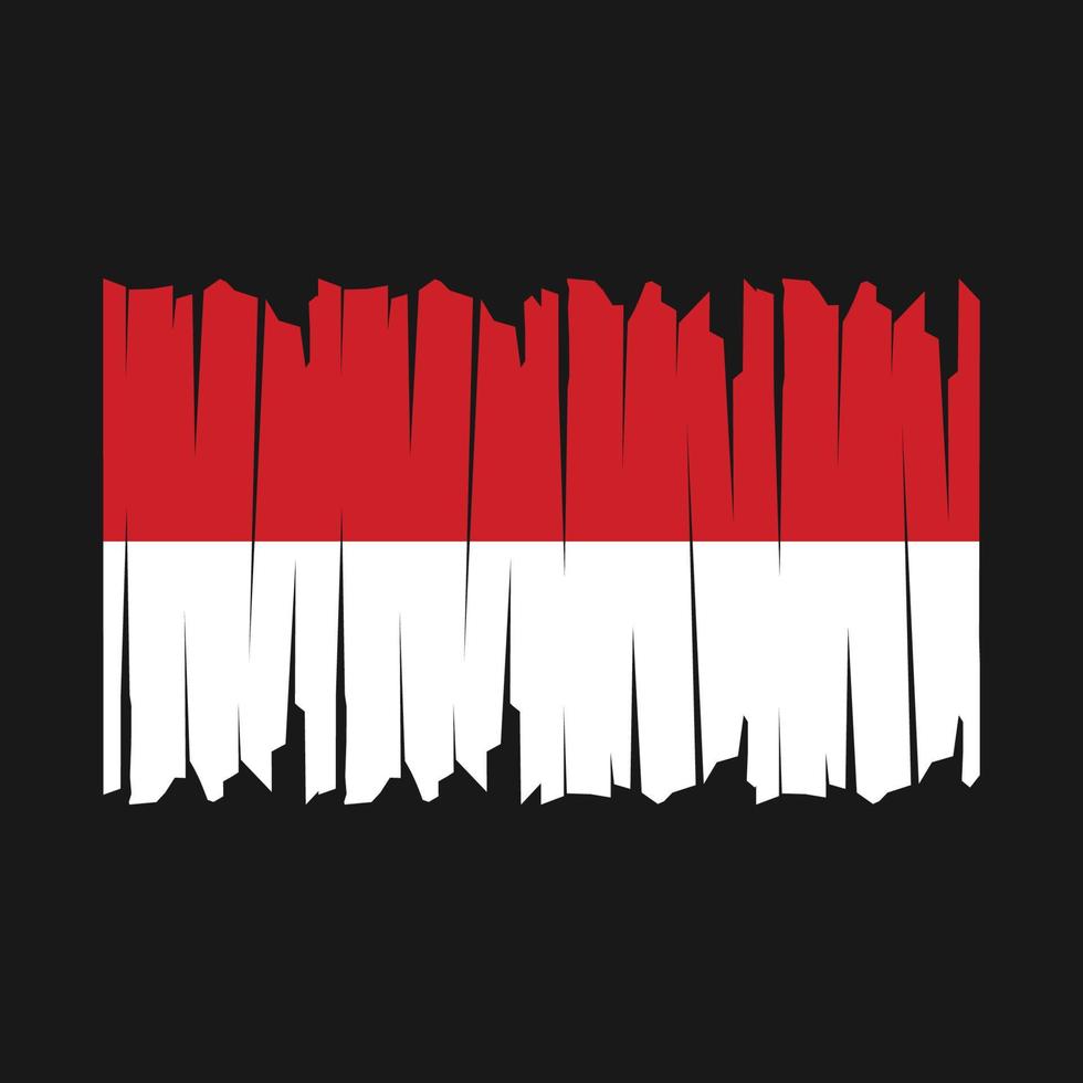 Monaco Flag Brush vector