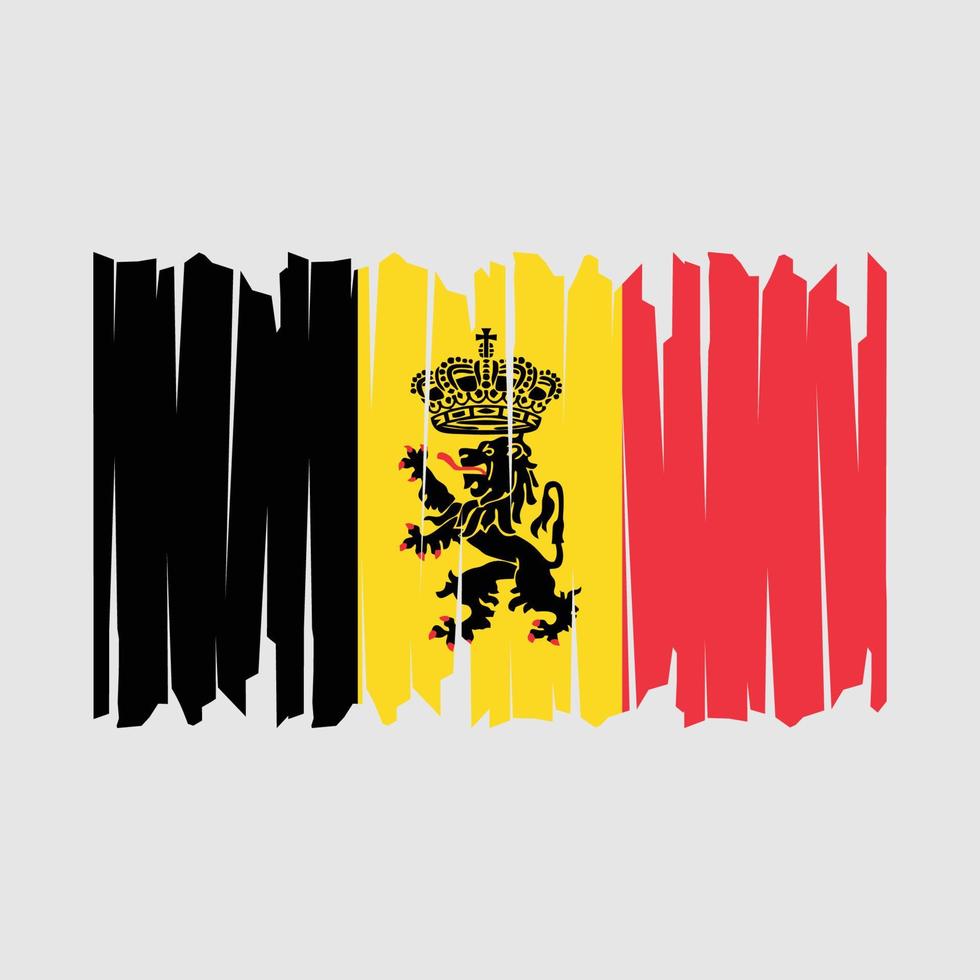 Belgium Flag Brush vector
