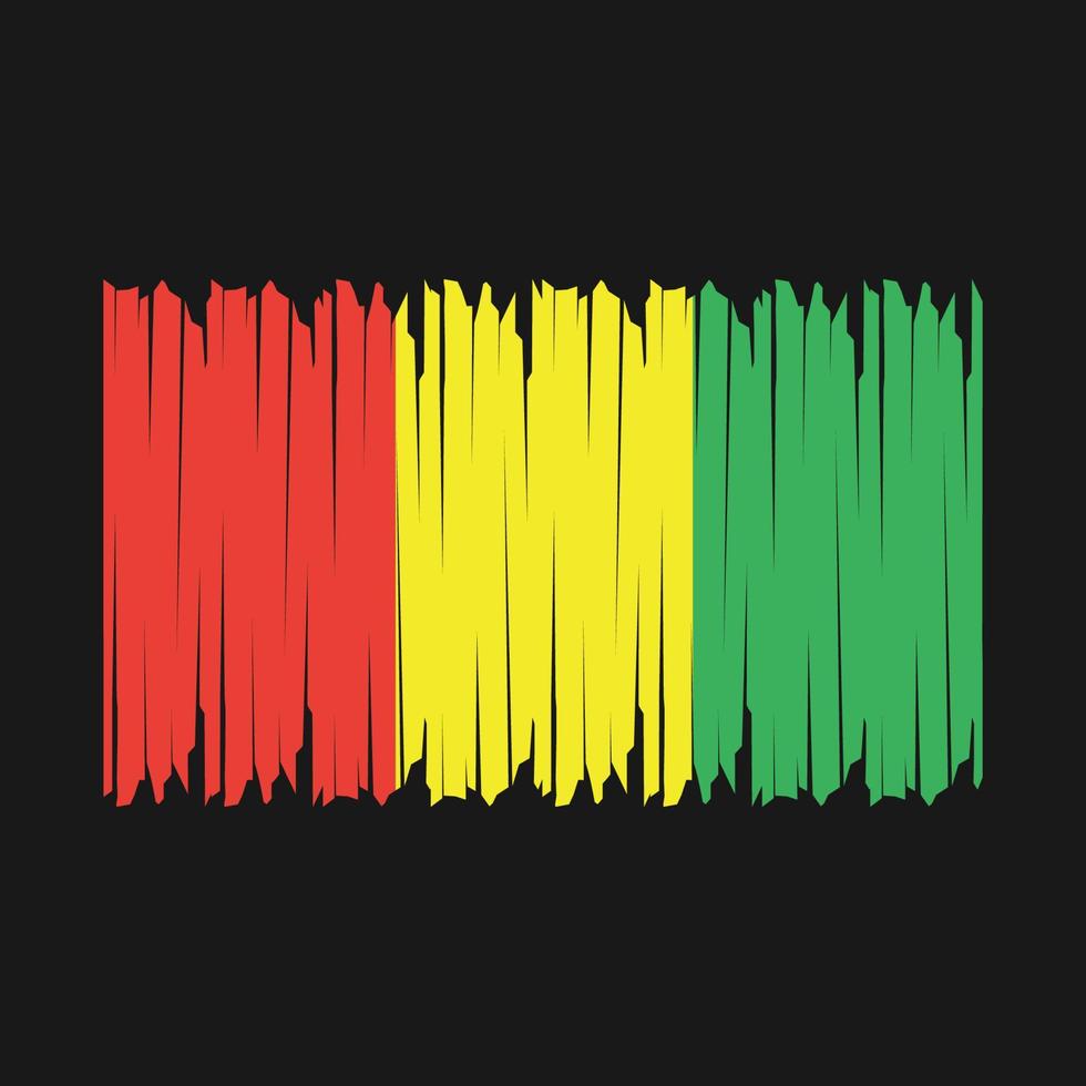Guinea Flag Brush vector