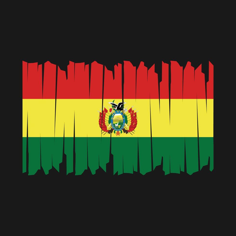 cepillo de bandera de bolivia vector