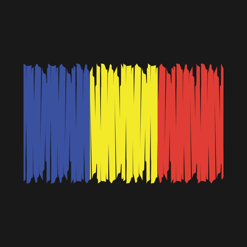 Romania Flag Brush vector