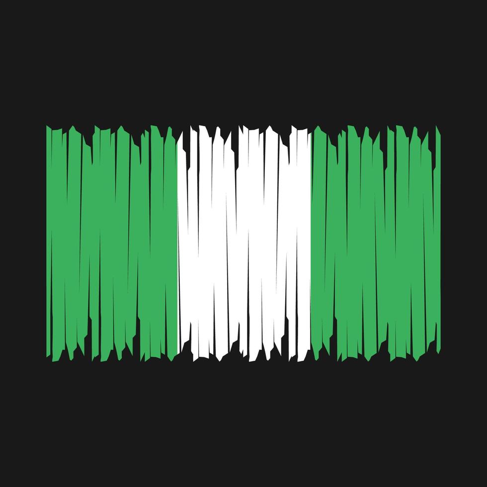 cepillo de bandera de nigeria vector