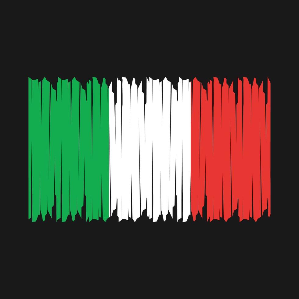 cepillo de bandera de italia vector