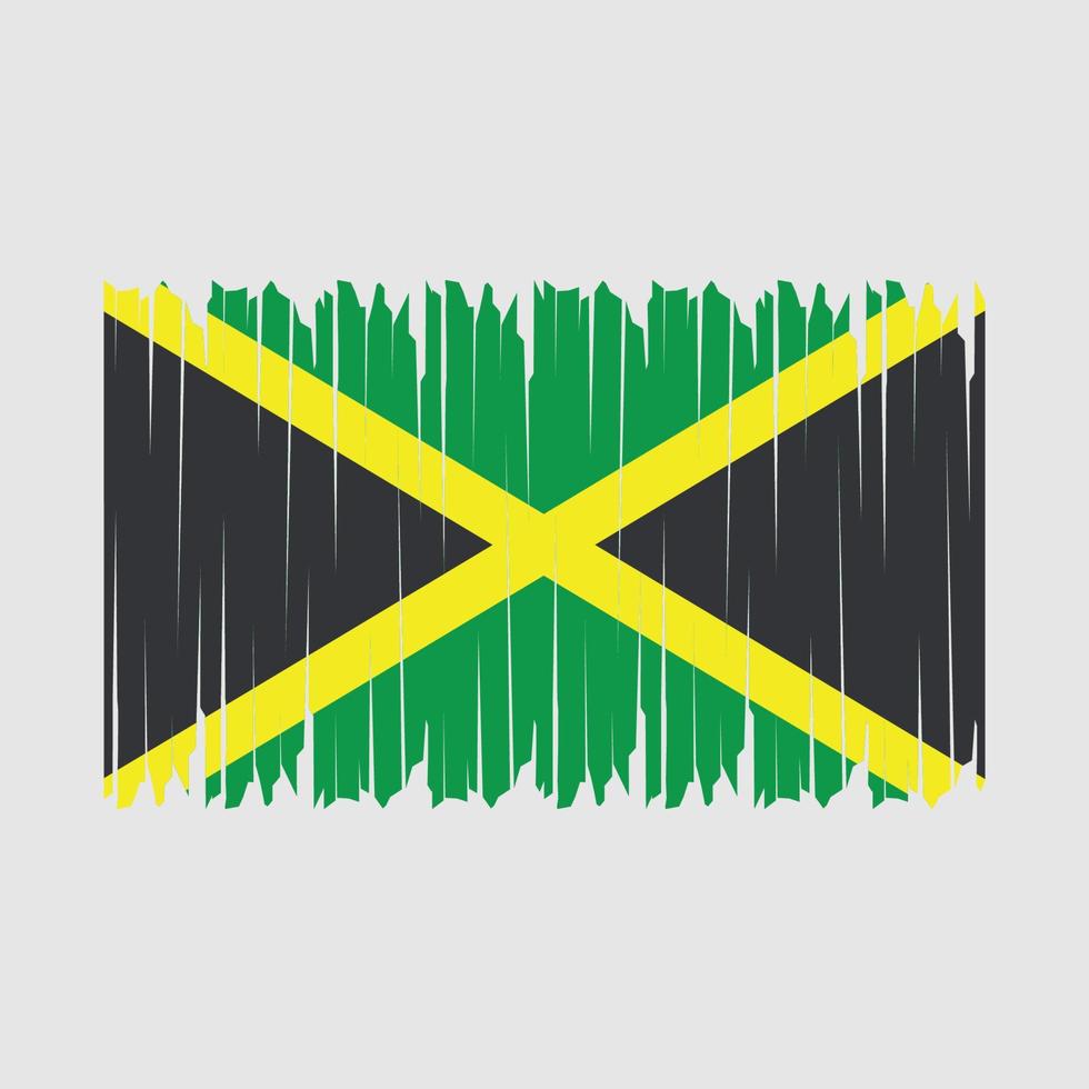 cepillo de bandera de jamaica vector