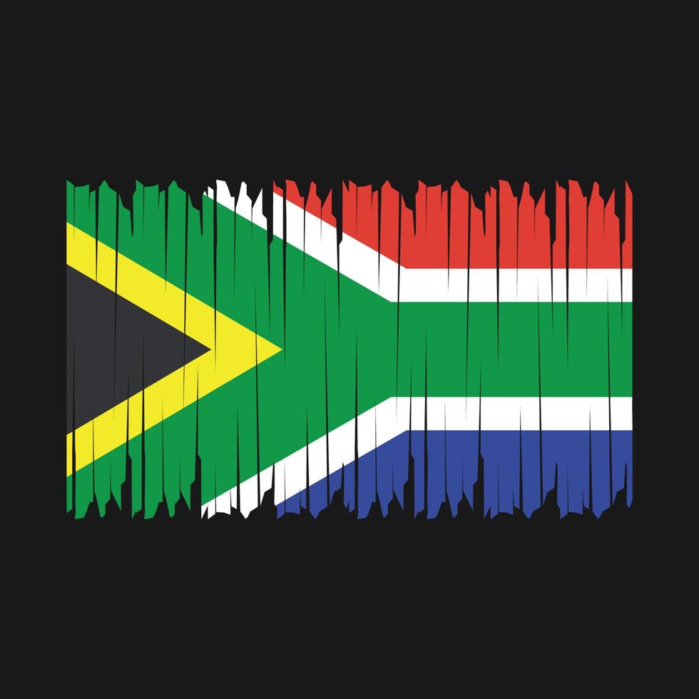 pincel de bandera de sudáfrica vector