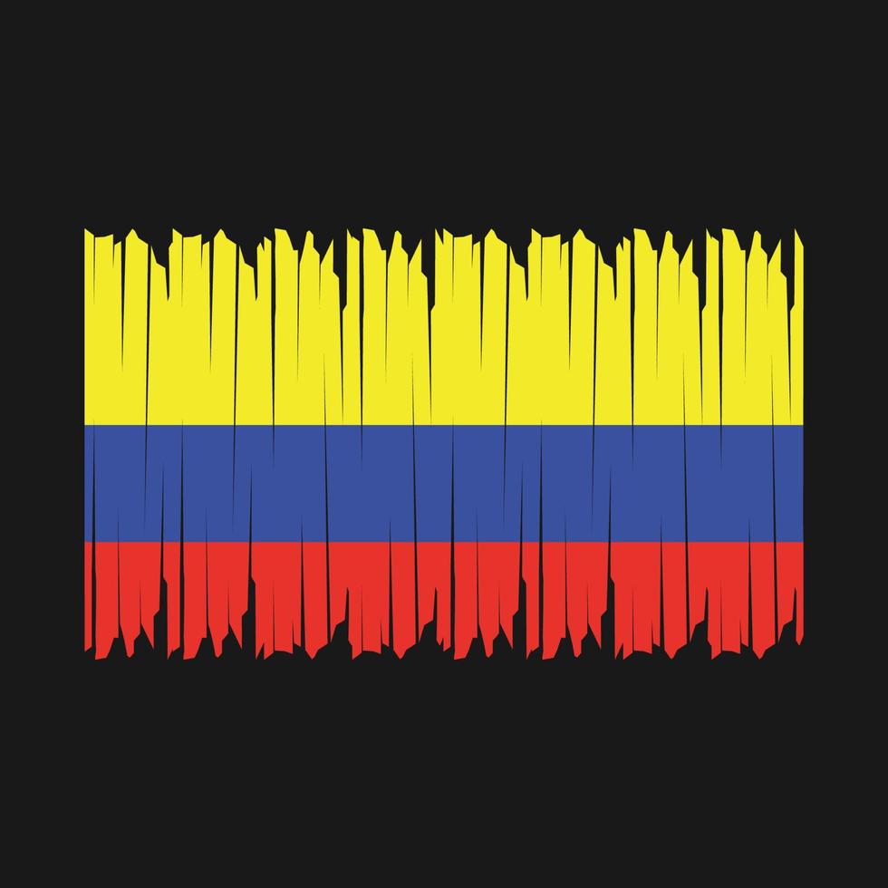 Colombia Flag Brush vector