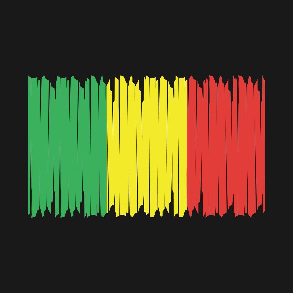 Mali Flag Brush vector