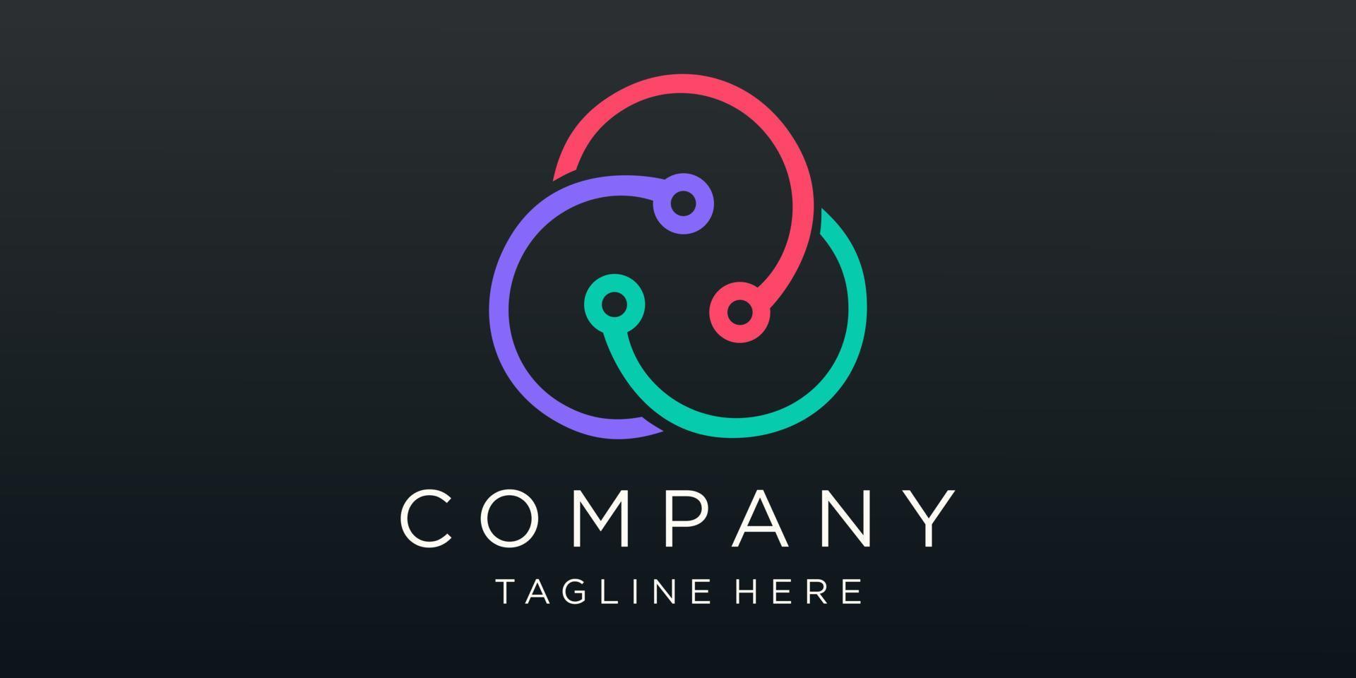 Trinity tech Logo Design Template vector