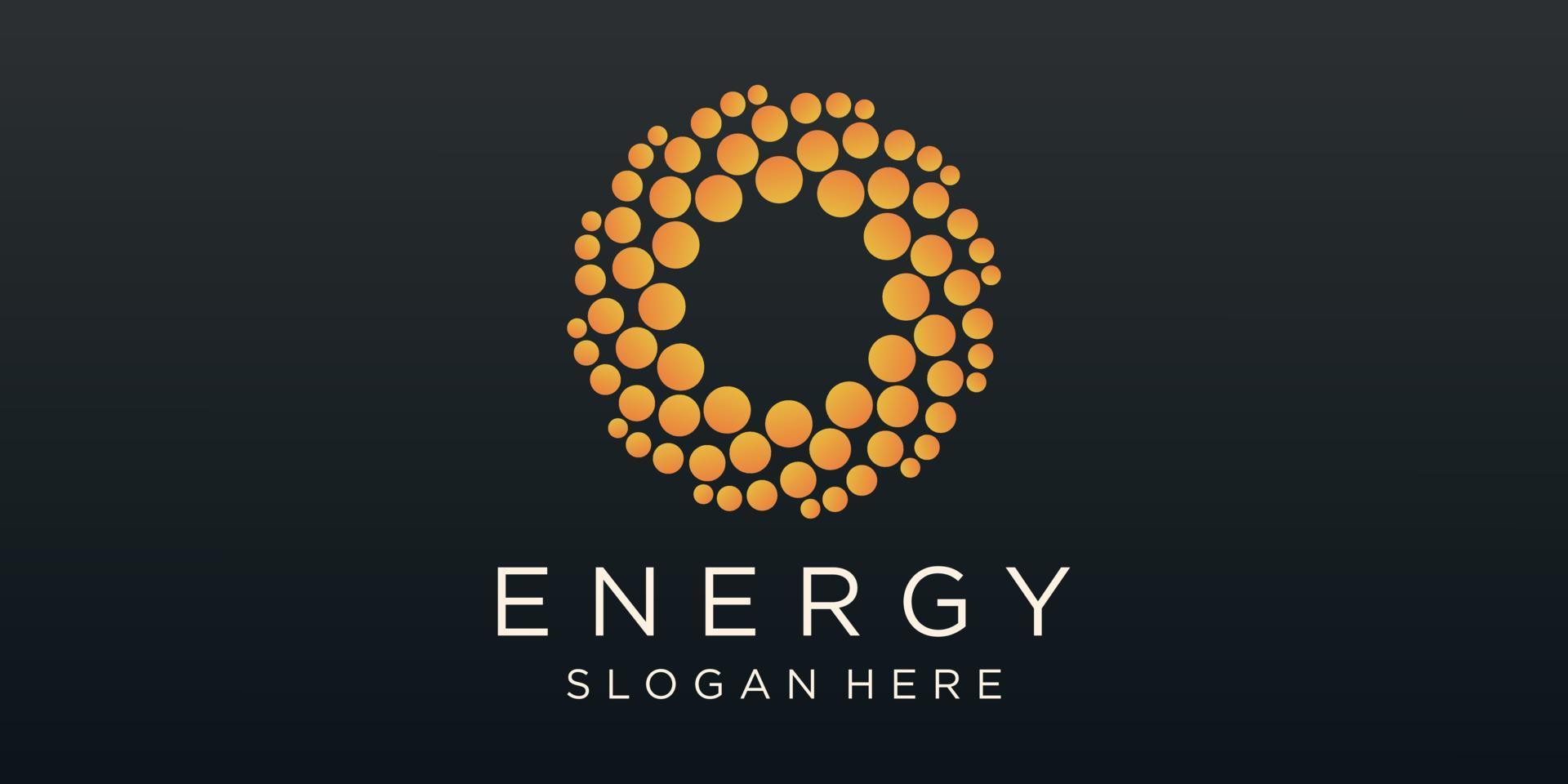 Energy logo designs vector, solar Sun power logo vector