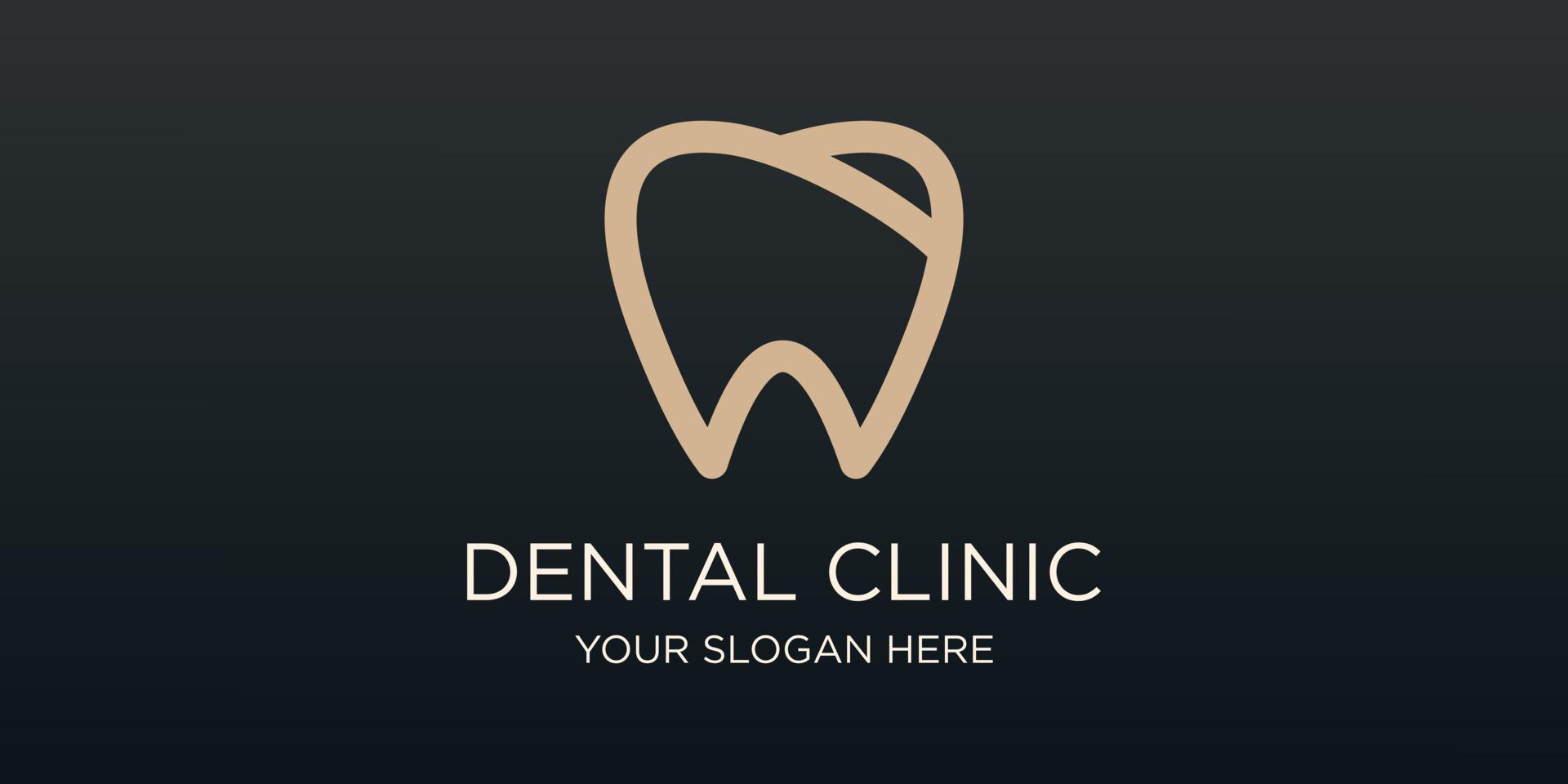 dental clinic tooth logo design vector illustration.