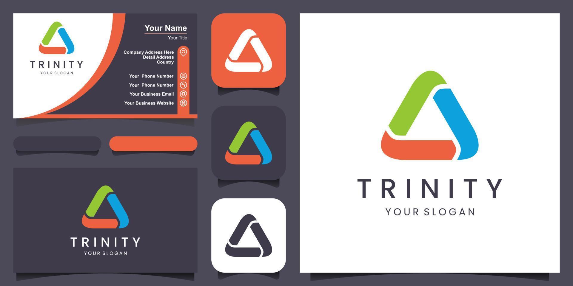 Trinity Icon Vector Logo Template Illustration Design.