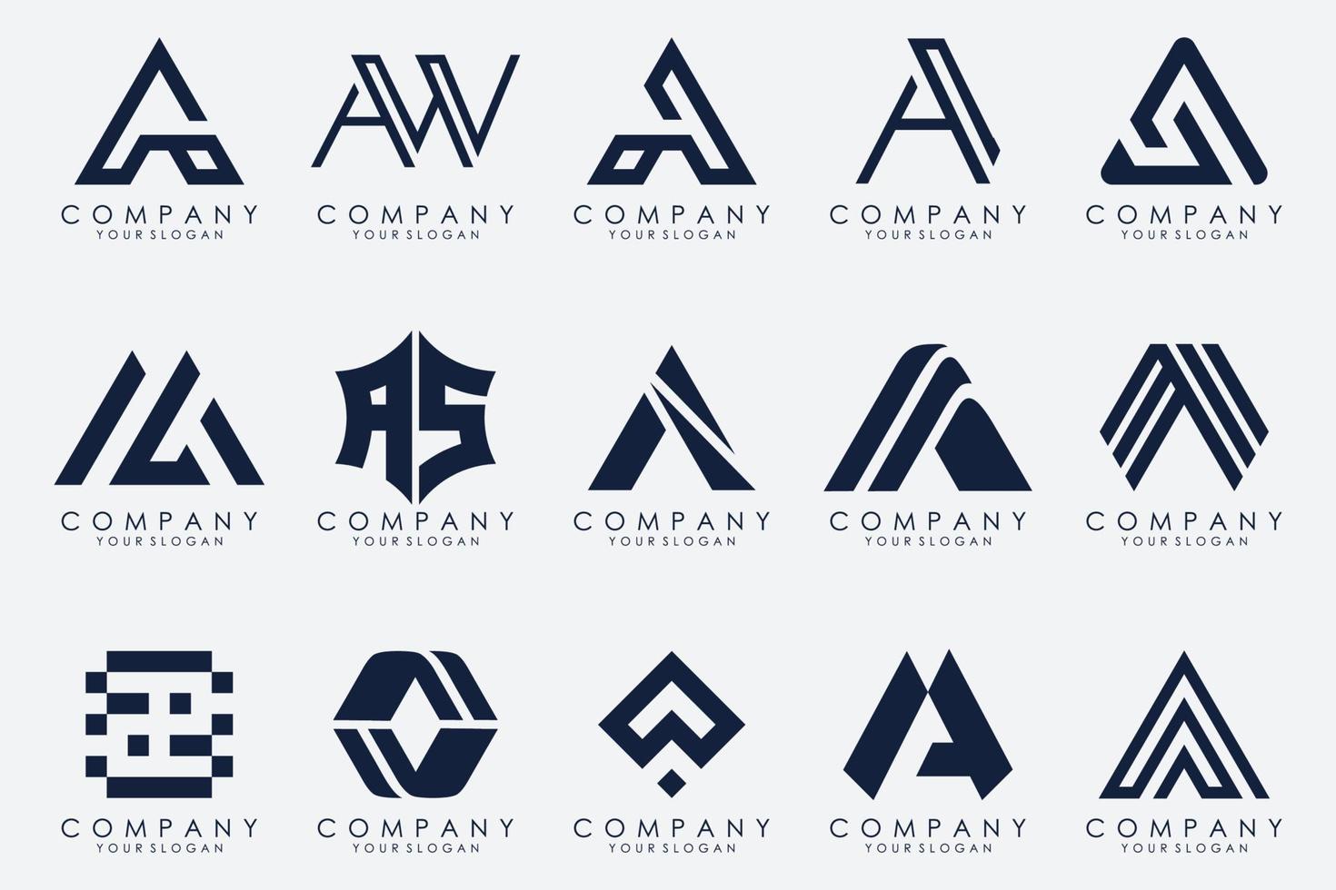 Letter A logo icon design template. vector