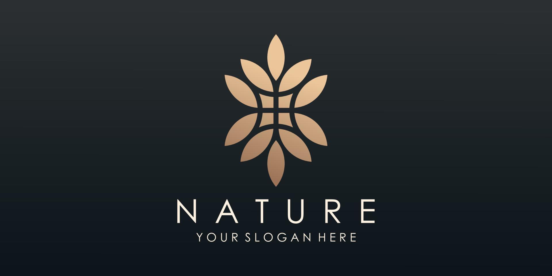 Lotus flower yoga logo design vector. vector