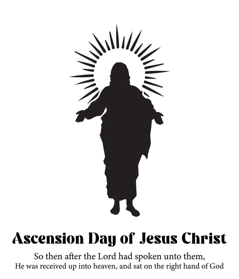 Vector illustration of Jesus Christ silhouette. Suitable for poster, card, sticker, and other stuff on Ascension Day of Jesus Christ