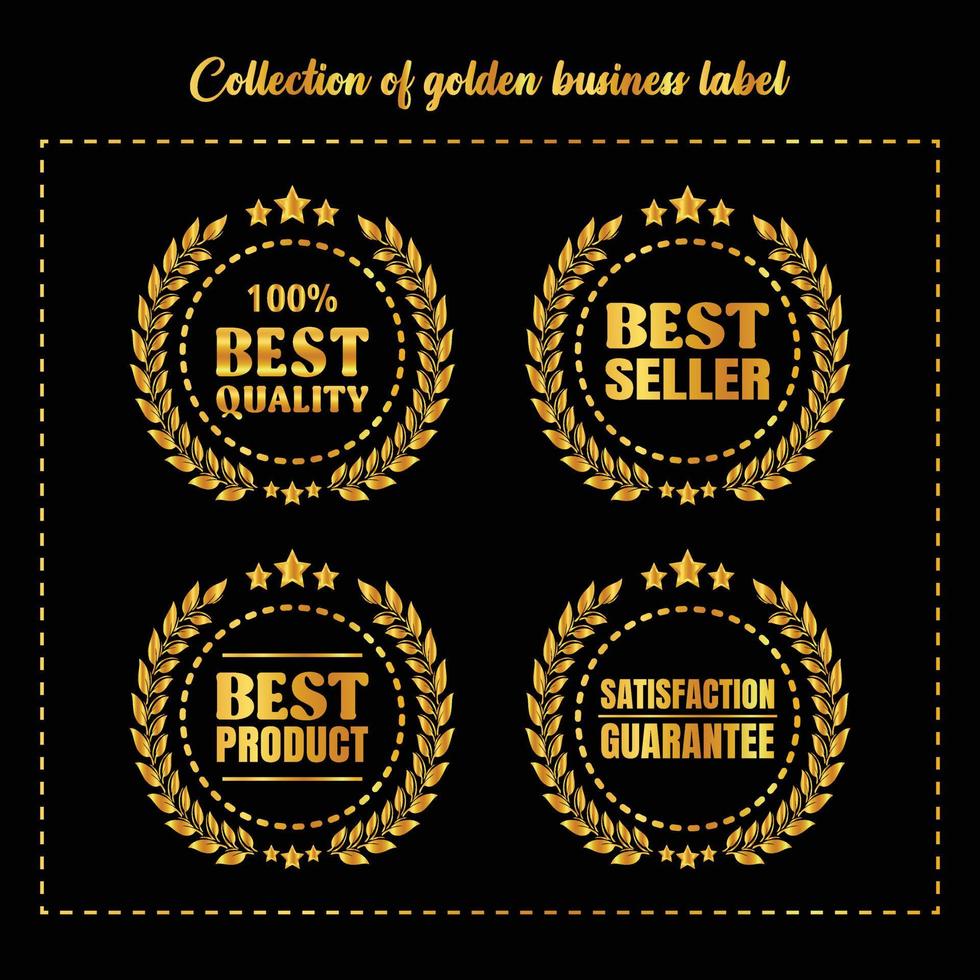 golden label of best seller for business purposes vector