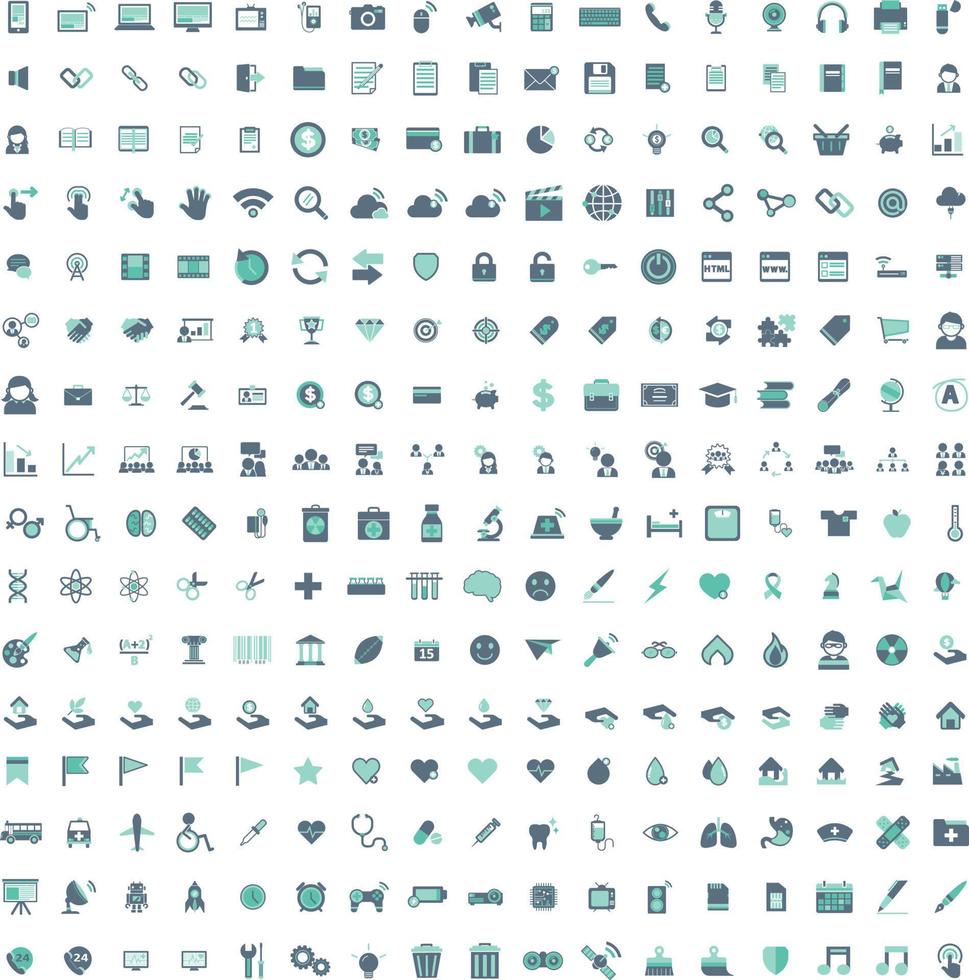 Vector illustration of universal icons line art. Suitable for presentation, web icon, business purposes, education, etc