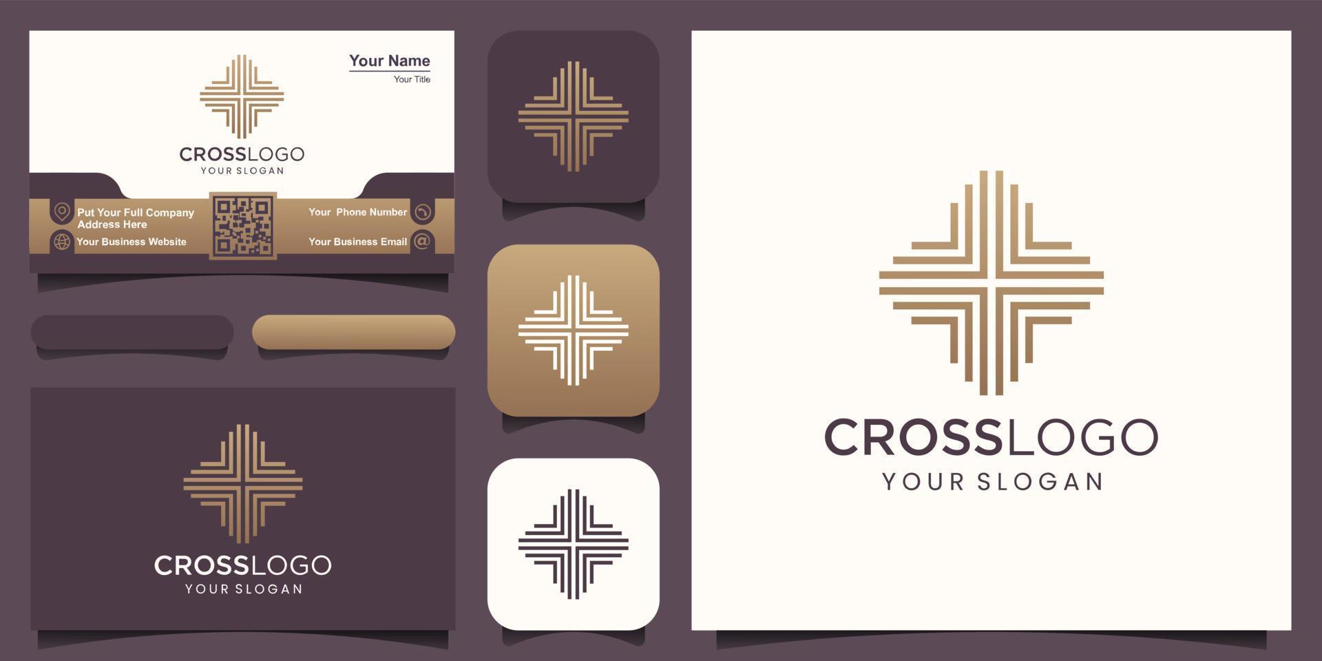 Medical Cross and Health Pharmacy Logo Vector Template