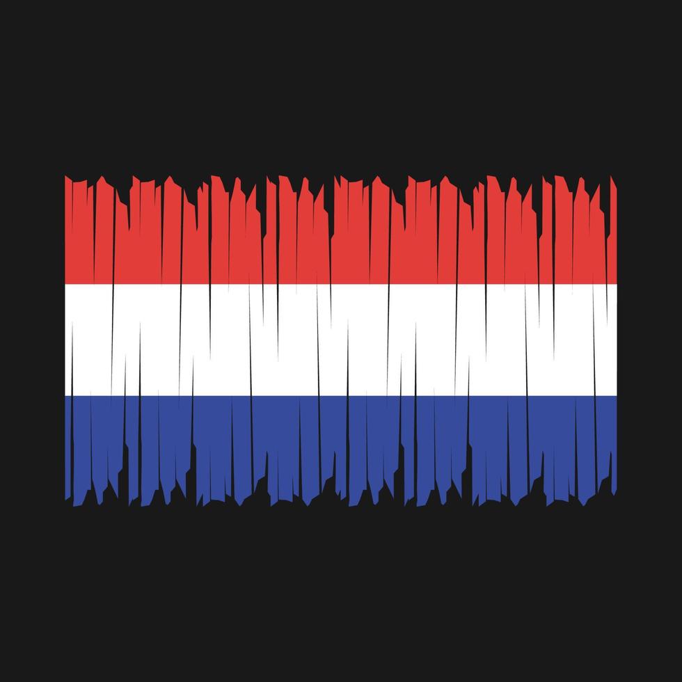 Netherlands Flag Brush vector