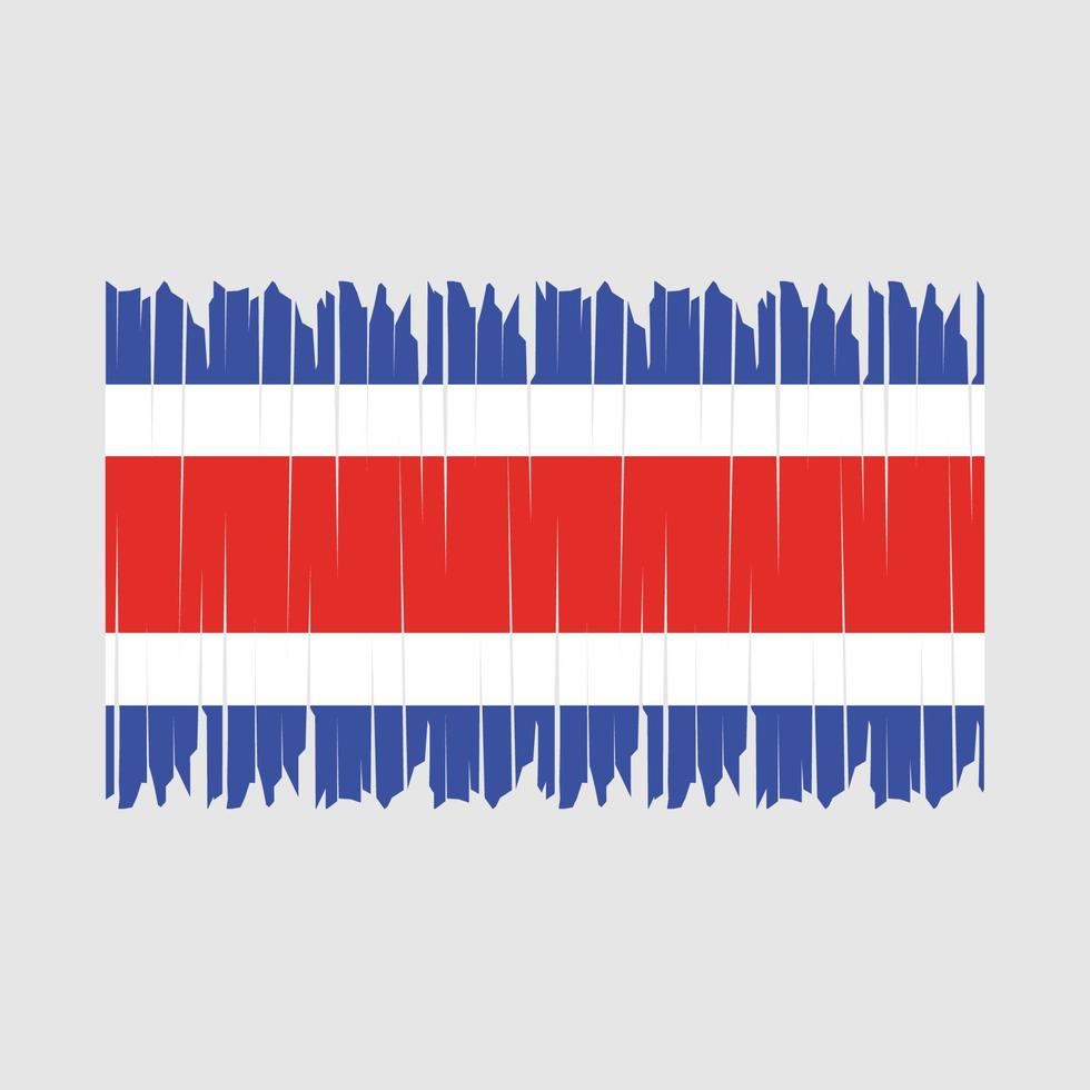 Costa Rica Flag Brush vector