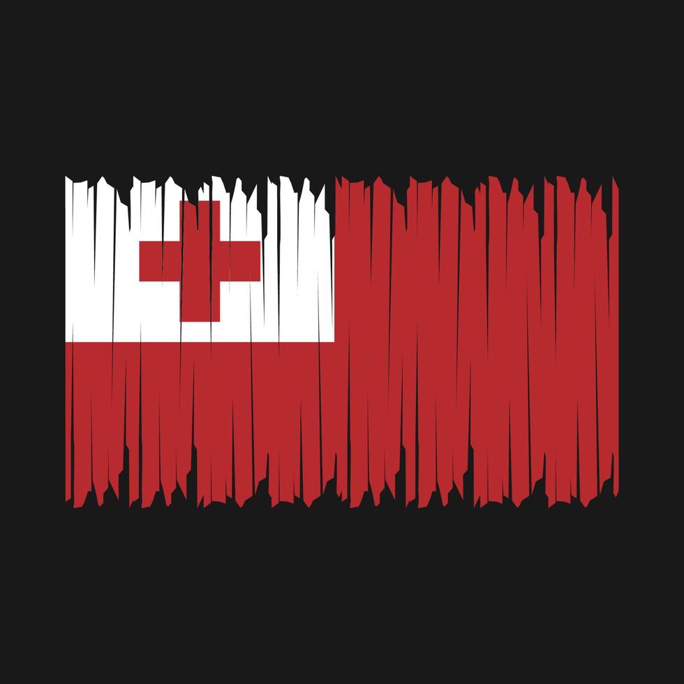 Tonga Flag Brush vector