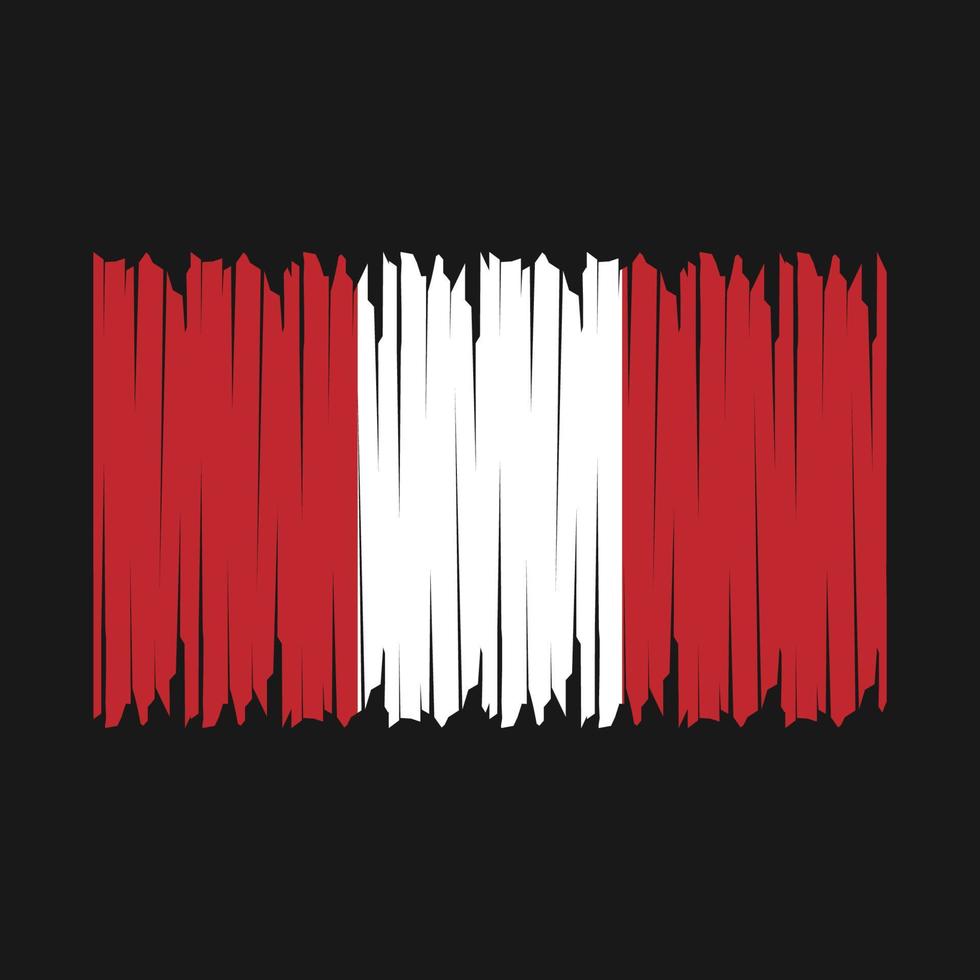 Peru Flag Brush vector