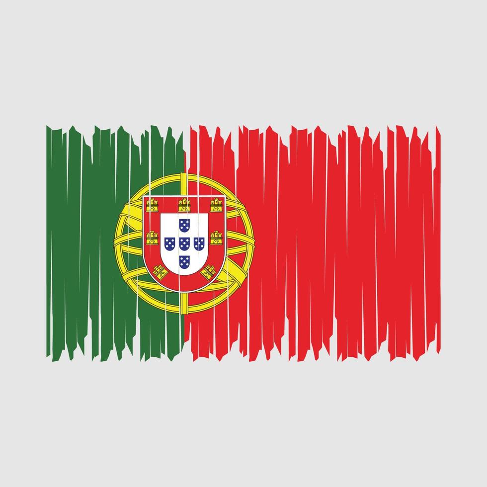 Portugal Flag Brush vector