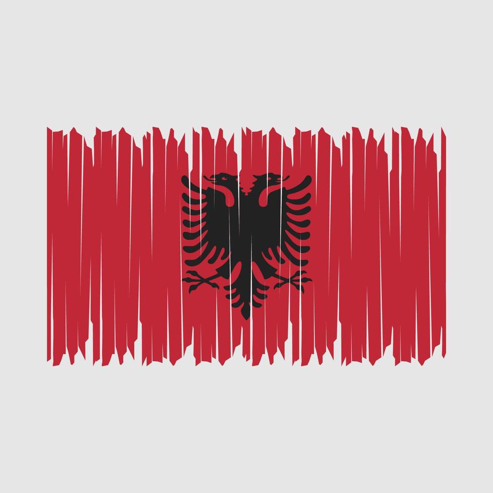 pincel de bandera de albania vector