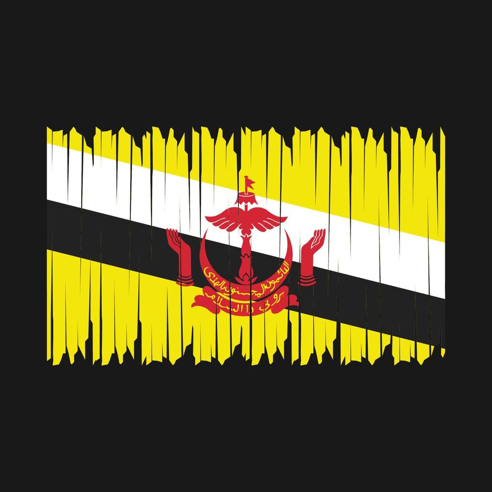 cepillo de bandera de brunei vector