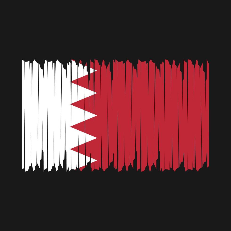 cepillo de bandera de bahrein vector