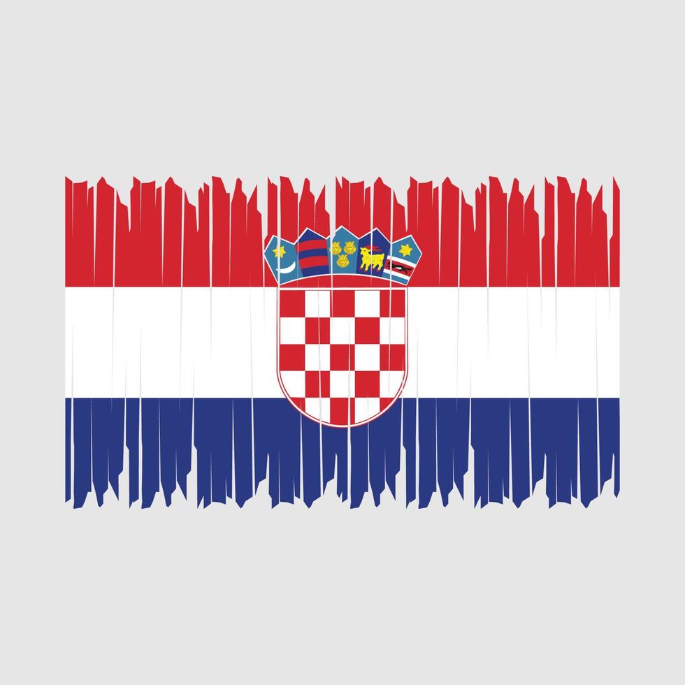 Croatia Flag Brush vector